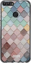 Huawei P Smart (2018) Hoesje Transparant TPU Case - Color Tiles #ffffff