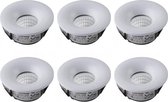 LED Veranda Spot Verlichting 6 Pack - Inbouw Rond 3W - Natuurlijk Wit 4200K - Mat Wit Aluminium - Ø48.5mm - BSE