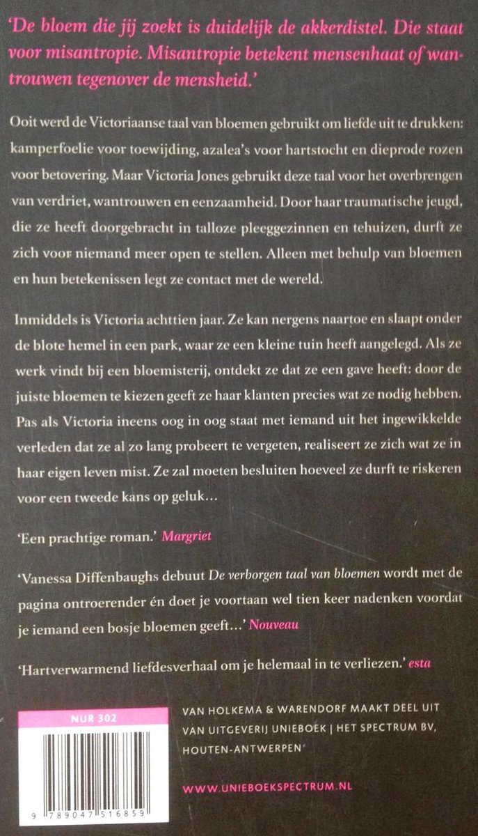 De Verborgen Taal Van Bloemen - back cover