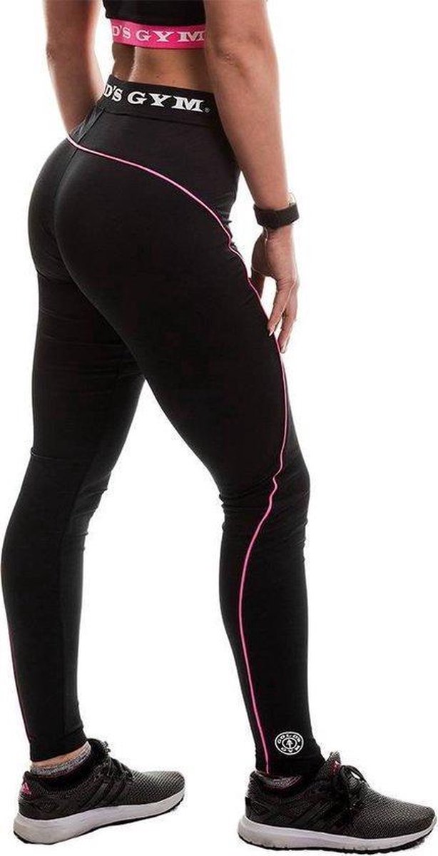 Gold's Gym Ladies Long Gym Leggings - Black/Hot Pink - S — afbeelding 2