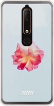 Nokia 6 (2018) Hoesje Transparant TPU Case - Rouge Floweret #ffffff