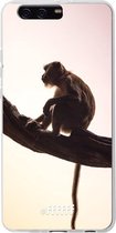 Huawei P10 Plus Hoesje Transparant TPU Case - Macaque #ffffff
