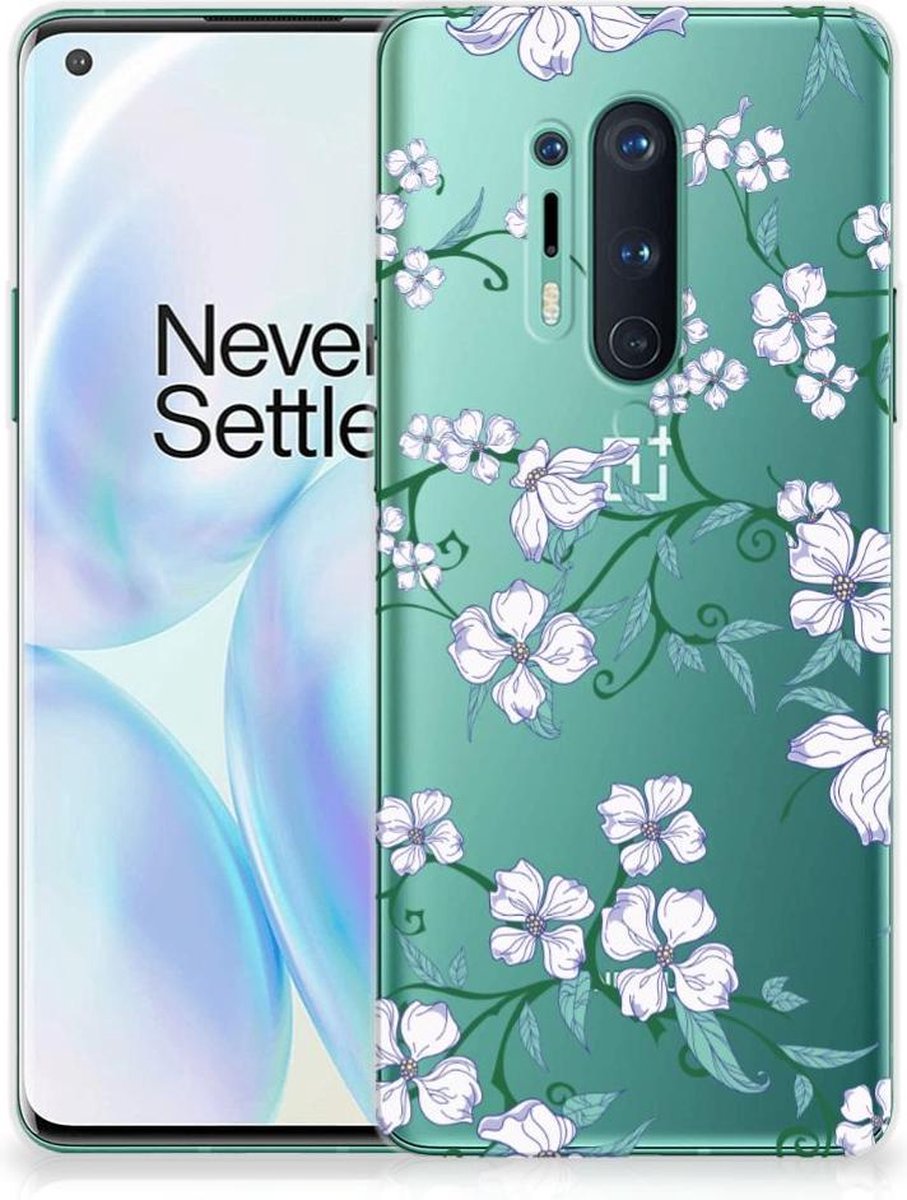 OnePlus 8 Pro Uniek TPU Case Blossom White
