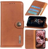 Xiaomi Redmi Note 9 Hoesje Vintage Wallet Bruin