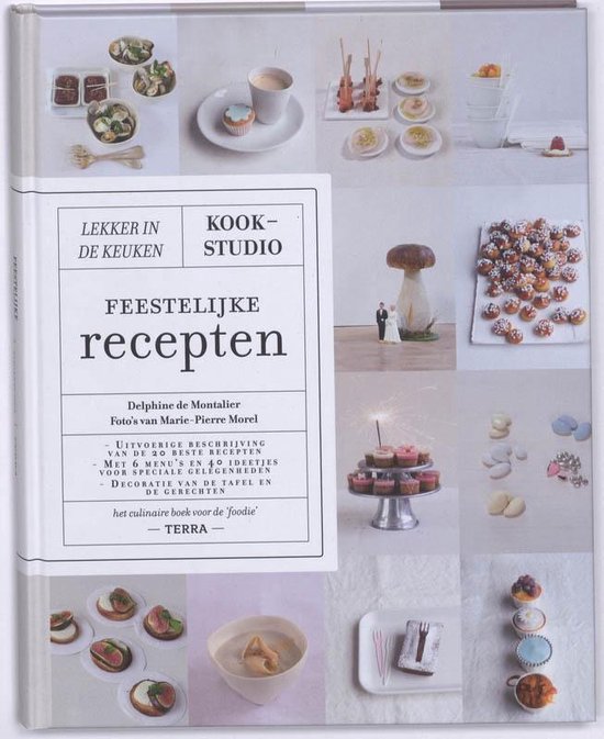 Cover van het boek 'Feestelijke recepten' van D. de Montalier en Delphine de Montalier