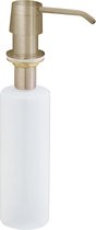 Wiesbaden Inbouw Zeeppompje Kunststof Fles 250 ml. - Goud Look - Geborsteld Messing