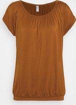 Soyaconcept t-shirt donker caramel maat 34 (XS)