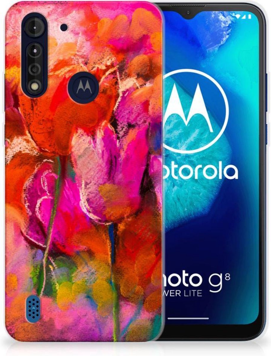 Hoesje maken Motorola Moto G8 Power Lite Tulips