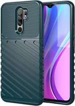 Xiaomi Redmi 9 Hoesje TPU Thunder Design Groen