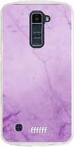 LG K10 (2016) Hoesje Transparant TPU Case - Lilac Marble #ffffff