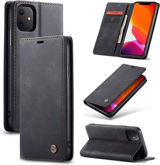 CaseMe Luxe bookcase geschikt voor Apple iPhone 11 - donkergrijs