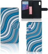 Book Case Geschikt voor Samsung Xcover Pro Hoesje Waves Blue