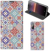 Etui pour téléphone portable Sony Xperia L4 Book Case avec photo carrelages couleur