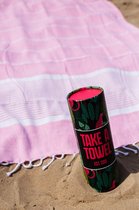 Take A Towel Hamamdoek roze leopard TAT 3-5