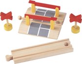 Wooden Train - Wooden Railroad Crossing With Straight Rails 1 Toys