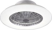 LED Plafondlamp met Ventilator - Plafondventilator - Trion Romina - 30W - Aanpasbare Kleur - Rond - Mat Titaan - Kunststof - BES LED