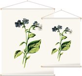 Blauwklokje (Browallia White) - Foto op Textielposter - 60 x 80 cm