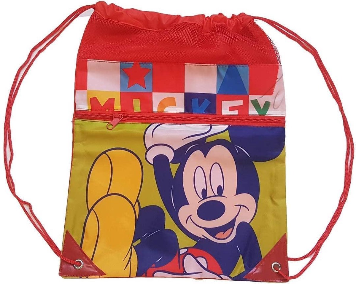 Disney Gymtas Mickey Mouse Junior 42 Cm Polyester Rood/geel