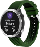 Siliconen Smartwatch bandje - Geschikt voor  Garmin Vivoactive 4 silicone band - 45mm - legergroen - Horlogeband / Polsband / Armband