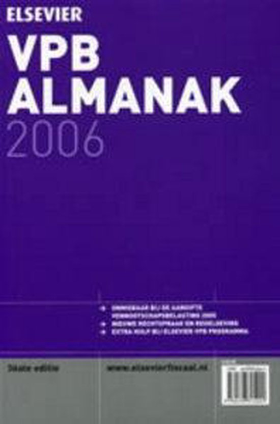 Cover van het boek 'Elsevier VPB Almanak / 2006 / druk 1'