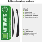Ruitenwisserarm met ruitenwisser achterzijde Toyota Aygo B40 vanaf 2010
