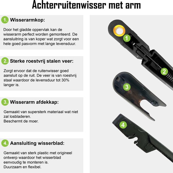 Bol Com Ruitenwisserarm Met Ruitenwisser Achterzijde Nissan Note E11 06 13
