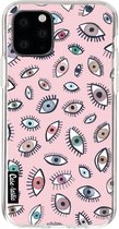 Casetastic Apple iPhone 11 Pro Hoesje - Softcover Hoesje met Design - Eyes Pink Print