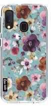 Casetastic Samsung Galaxy A20e (2019) Hoesje - Softcover Hoesje met Design - Flowers Soft Blue Print