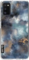 Casetastic Samsung Galaxy A41 (2020) Hoesje - Softcover Hoesje met Design - Smokey Dark Marble Print