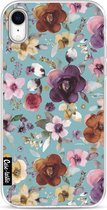 Casetastic Apple iPhone XR Hoesje - Softcover Hoesje met Design - Flowers Soft Blue Print