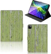 Tablethoes iPad Pro 11 (2020) Hoesje met Standaard Green Wood