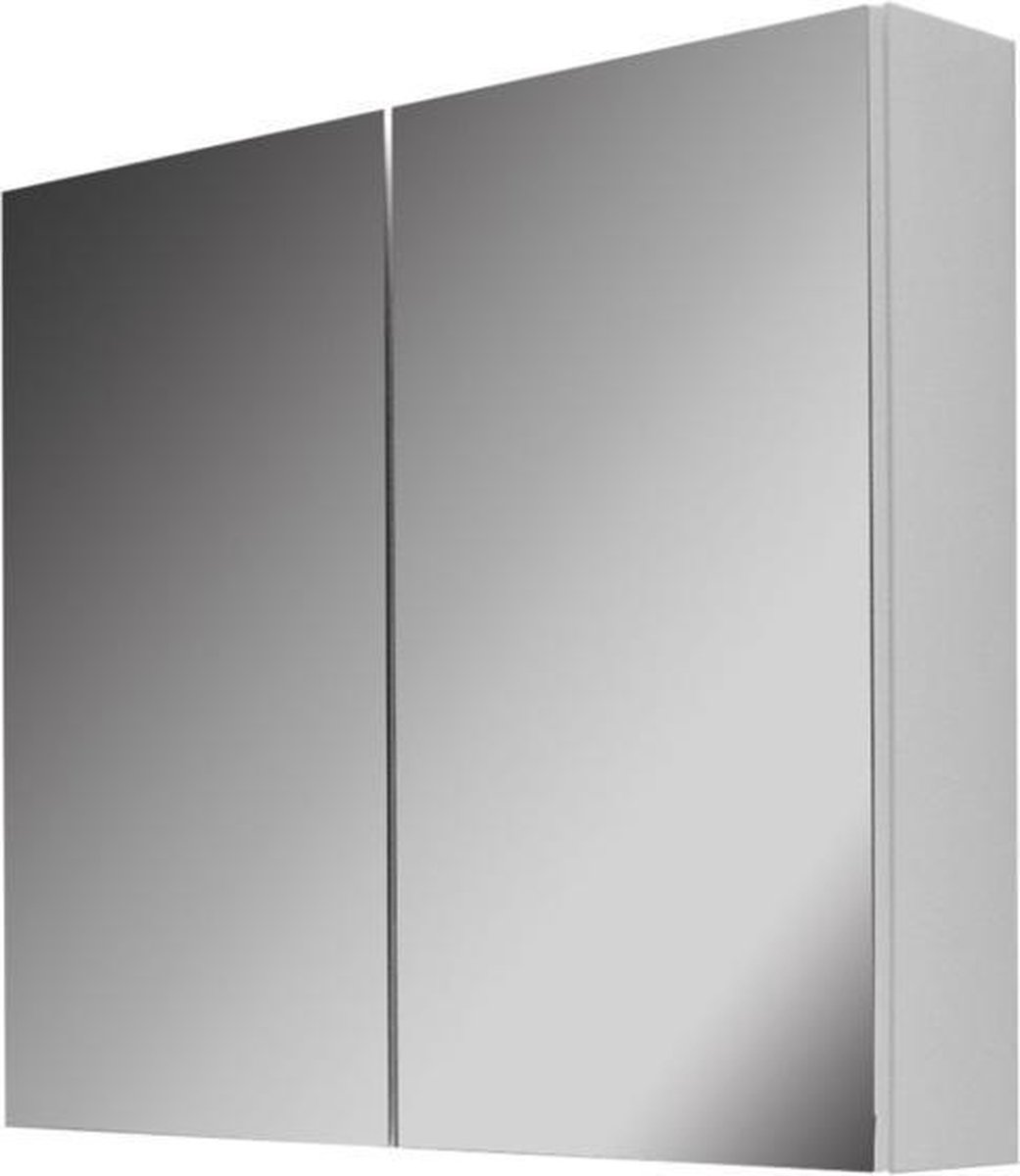 Nemo Go Roxsie Spiegelkast 800x155x730mm wit hoogglans met 2 deuren enkelzijdig spiegelend