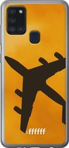 Samsung Galaxy A21s Hoesje Transparant TPU Case - Aeroplane #ffffff