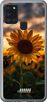 Samsung Galaxy A21s Hoesje Transparant TPU Case - Sunset Sunflower #ffffff