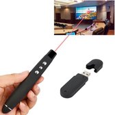 PP-1000 multimediapresentatie Remote PowerPoint Clicker 2,4 GHz RF-laseraanwijzer met USB-ontvanger (zwart)