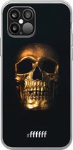 iPhone 12 Pro Max Hoesje Transparant TPU Case - Gold Skull #ffffff