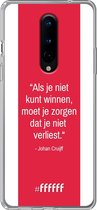 OnePlus 8 Pro Hoesje Transparant TPU Case - AFC Ajax Quote Johan Cruijff #ffffff