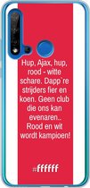 Huawei P20 Lite (2019) Hoesje Transparant TPU Case - AFC Ajax Clublied #ffffff