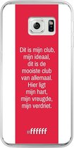 Samsung Galaxy S6 Edge Hoesje Transparant TPU Case - AFC Ajax Dit Is Mijn Club #ffffff