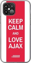 iPhone 12 Pro Hoesje Transparant TPU Case - AFC Ajax Keep Calm #ffffff