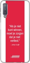 Samsung Galaxy A7 (2018) Hoesje Transparant TPU Case - AFC Ajax Quote Johan Cruijff #ffffff