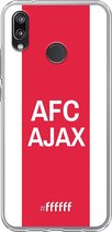 Huawei P20 Lite (2018) Hoesje Transparant TPU Case - AFC Ajax - met opdruk #ffffff