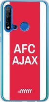 Huawei P20 Lite (2019) Hoesje Transparant TPU Case - AFC Ajax - met opdruk #ffffff
