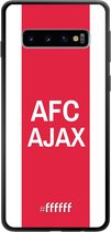 Samsung Galaxy S10 Hoesje TPU Case - AFC Ajax - met opdruk #ffffff