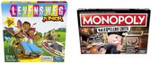 Spellenbundel - Bordspellen - 2 Stuks - Levensweg Junior & Monopoly Valsspelerseditie