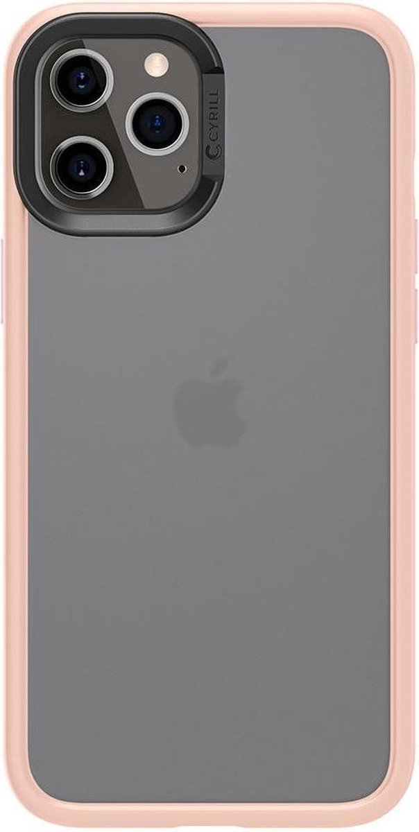 Spigen Cyrill Color Brick Hoesje Geschikt voor Apple iPhone 12 Pro Max Roze