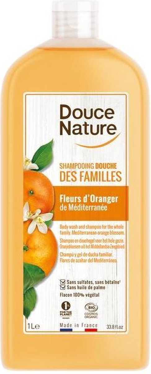 Douce Nature Douchegel & shampoo familie oranjebloesem 1 liter