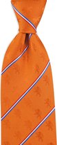 We Love Ties - Luxe stropdas Holland - geweven zuiver zijde - oranje / rood / wit / blauw