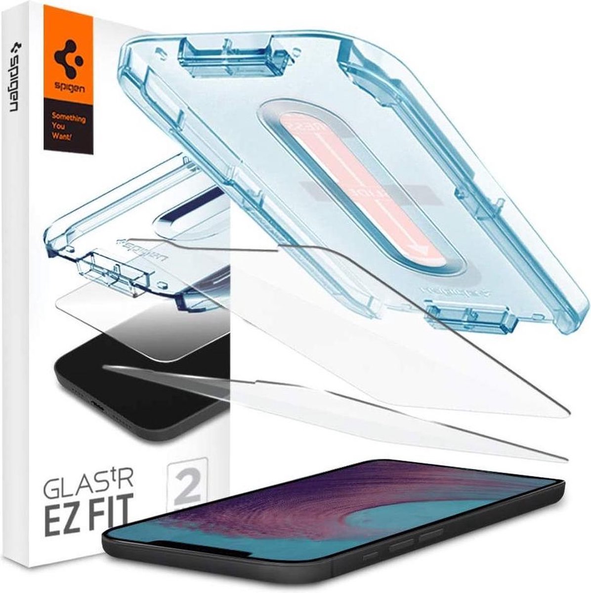 Spigen EZ Fit Glas.tR Apple iPhone 12 Pro Max Screenprotector (2-Pack)