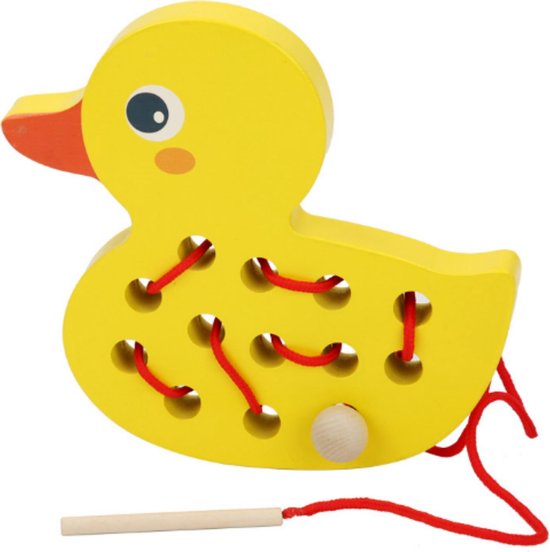 rijgplank - houten speelgoed - educatief speelgoed - montessori speelgoed -  speelgoed... | bol.com